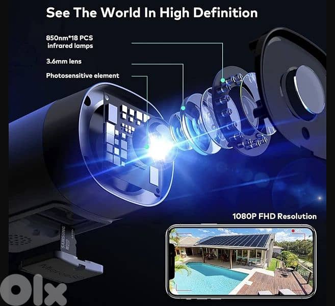 mibao  Security Cam Outdoor, 1080P WiFi , IP66 Waterproof/4$ delivery 2