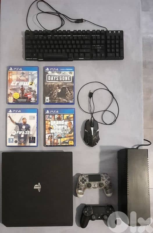 PS4 Pro 1TB with TV and accessories. 0