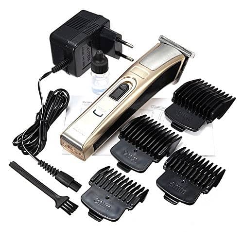 KEMEI Hair and Beard Rechargeable Trimmer, 4 Shaving Combs 2