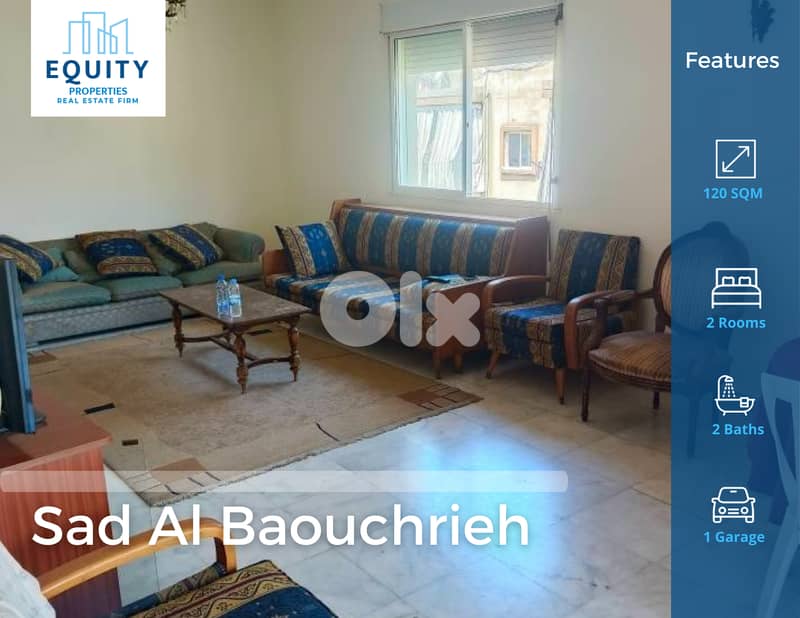 120 SQM Apartment For Rent In Sad Al Baouchrieh شقة للإيجار #JS1975144 0