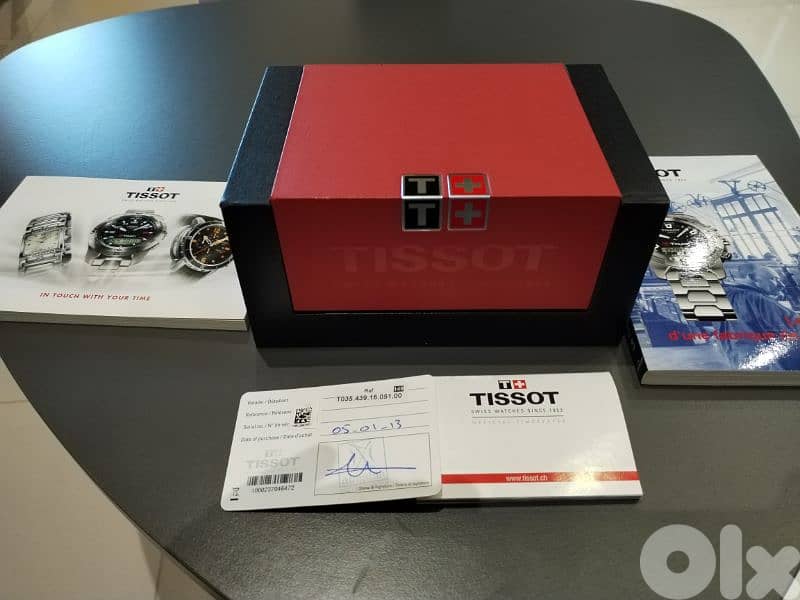 Tissot Men's Couturier GMT Dual Time Zone Leather Strap Watch 2