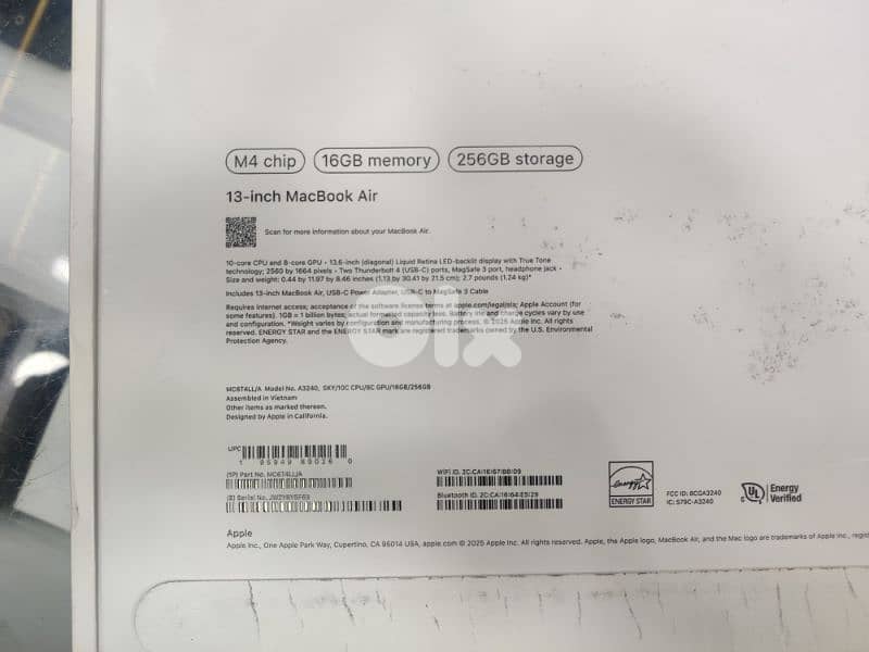 MacBook air m4 16 ram 256 storage 1