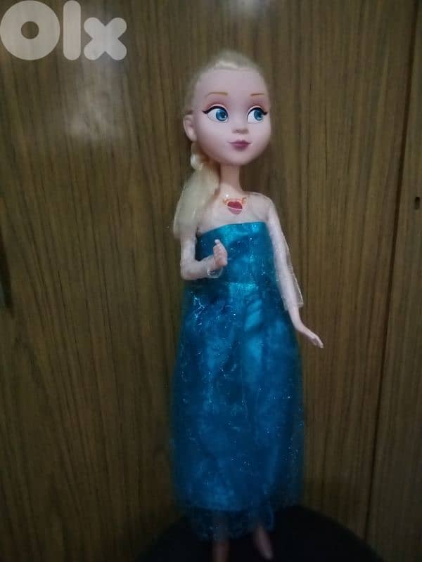 Queen Elsa Lighting Heart Frozen Disney XL 58cm Still good doll=15$ 4