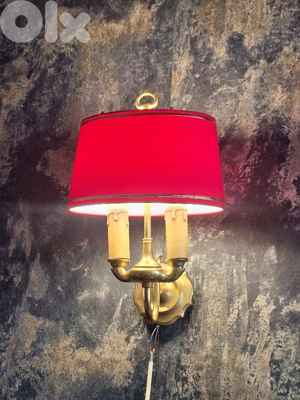 pair of french brass wall lights 0