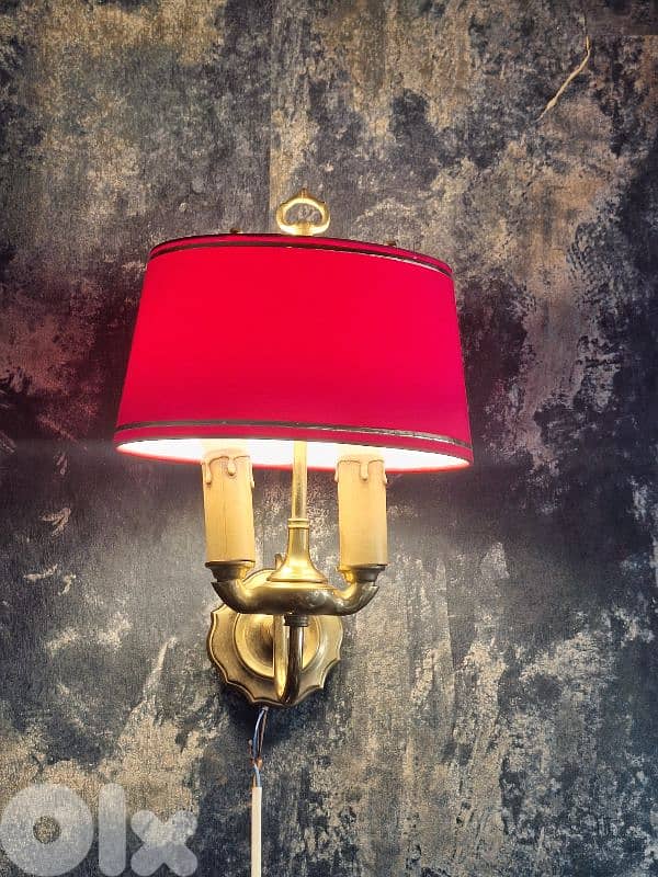 pair of french brass wall lights 1