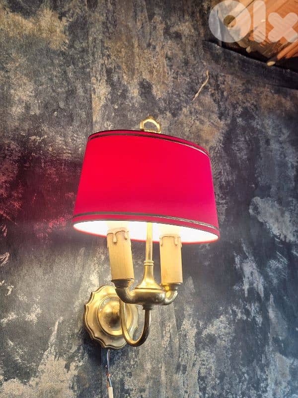 pair of french brass wall lights 2