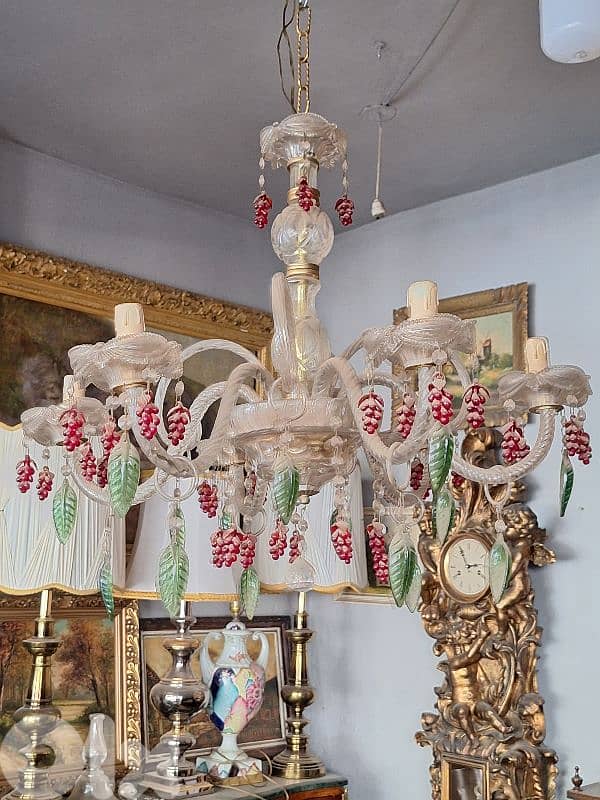 colored murano chandelier 2