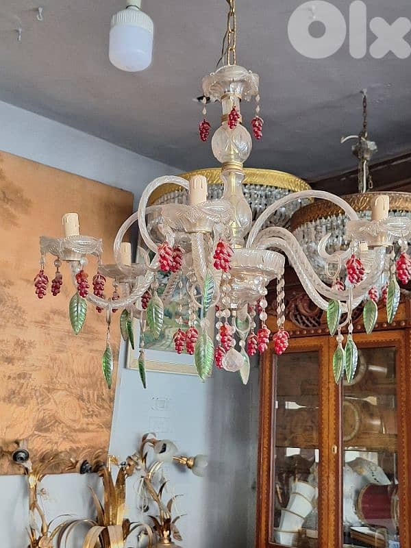 colored murano chandelier 3