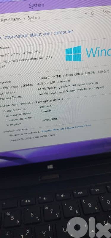Laptop hp touch split x2  Cor i3 Gen 4 2