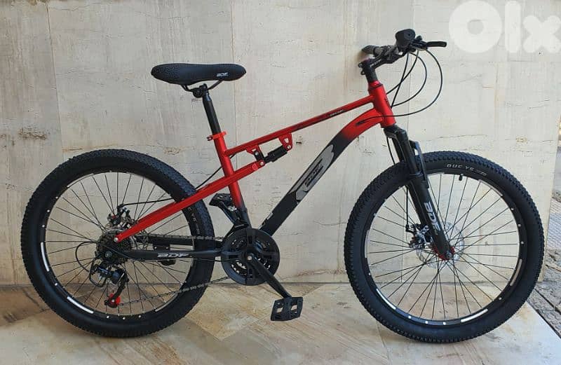 Alloy bike 24" size small double suspension 0