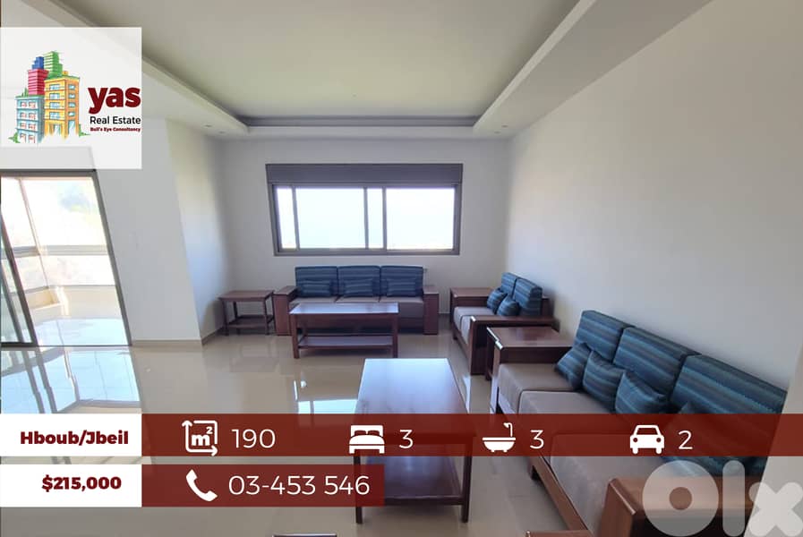 Hboub/ Jbeil 190m2 | Prime Location |Accessible|Panoramic Sea View |PA 0