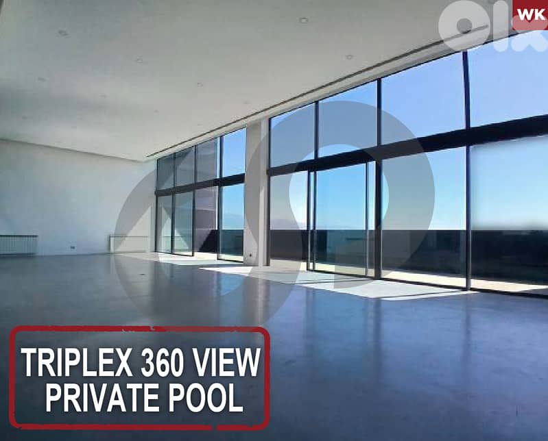 Prestigious triplex 360 view private pool - Ashrafieh REF#WK125111 0