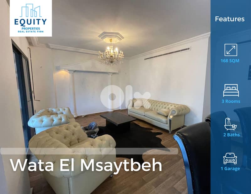 Furnished 168 SQM Apartment For Sale In Wata EL Msaytbeh #HG1982201 0