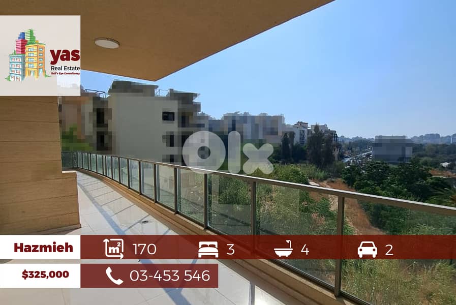 Hazmieh 170m2 | 35m2 Terrace | Prime Location | View | Upgraded | PA | 0