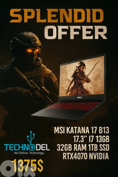 Msi Katana RTX4070 Gaming laptop