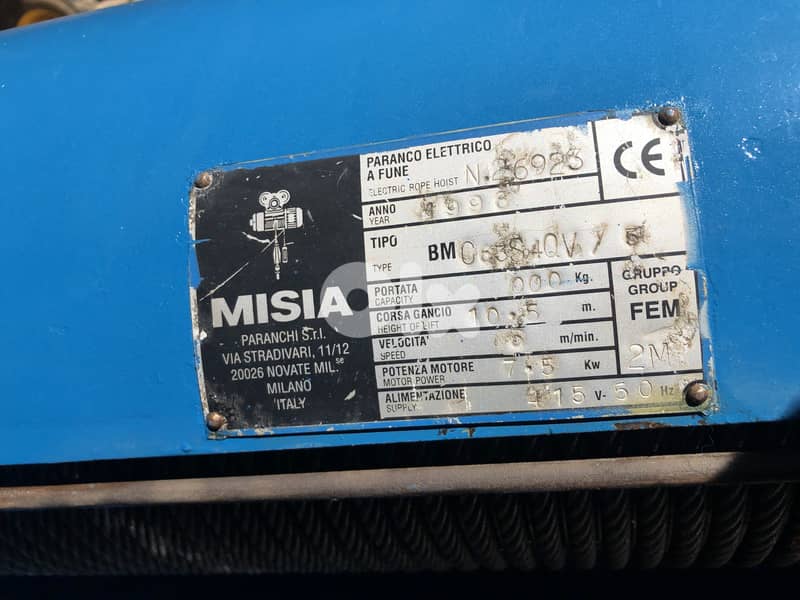 MISIA crane 25T + 5T 9