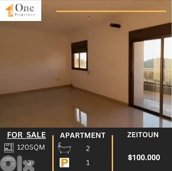 APARTMENT FOR SALE IN ZEITOUN 0