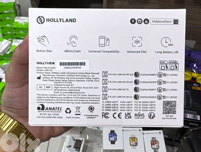 Hollyland Lark M2 Wireless Lavalier Microphone Combo ( Shine Charcoal) 0