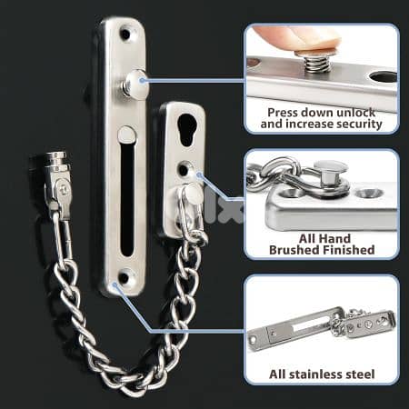 Parkside Security Door Chains Set Of 2 Pcs - سلسلة أمان للأبواب 1