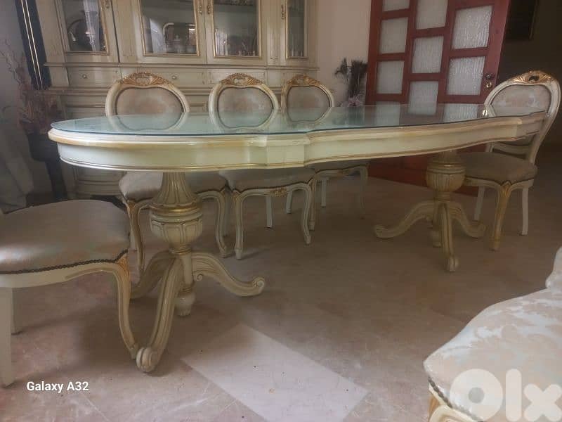 غرفة سفرة انتيك كاملة خشب زين ولاتي 2