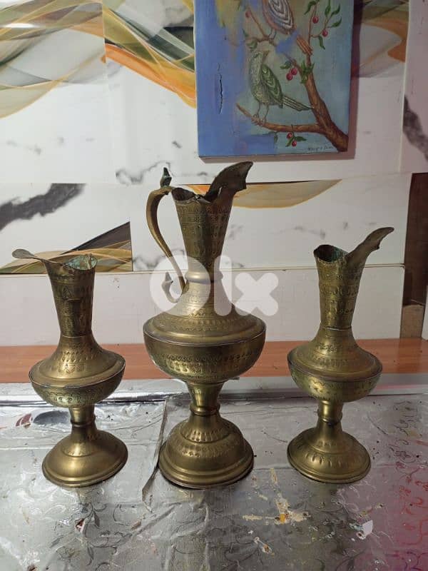 vintage brass copper teapot decor 0