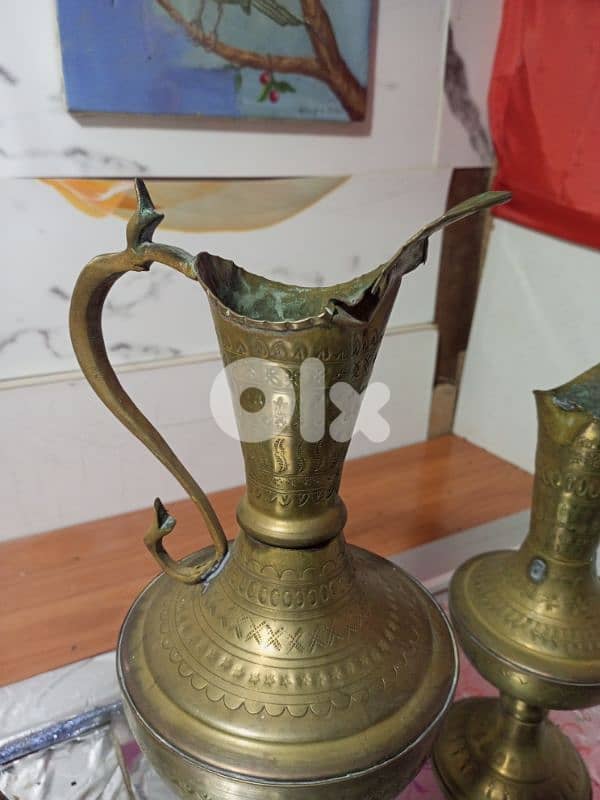 vintage brass copper teapot decor 2