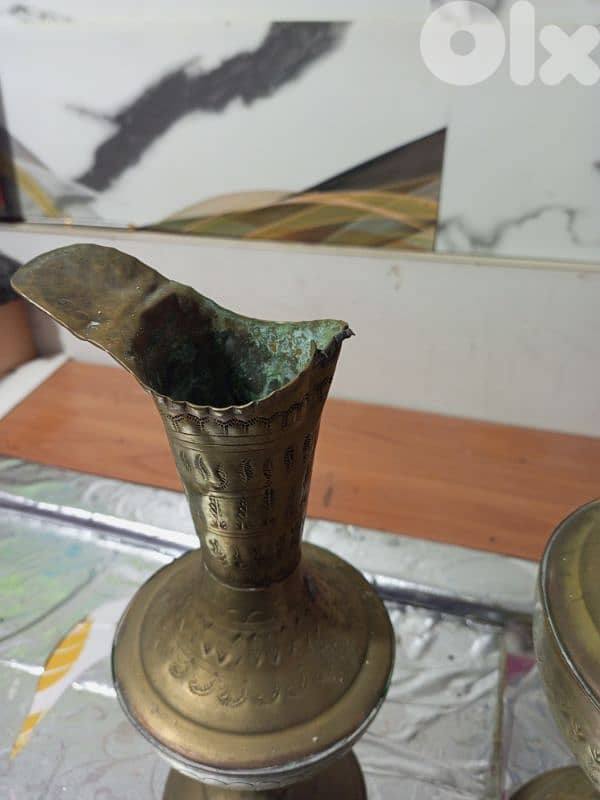 vintage brass copper teapot decor 3