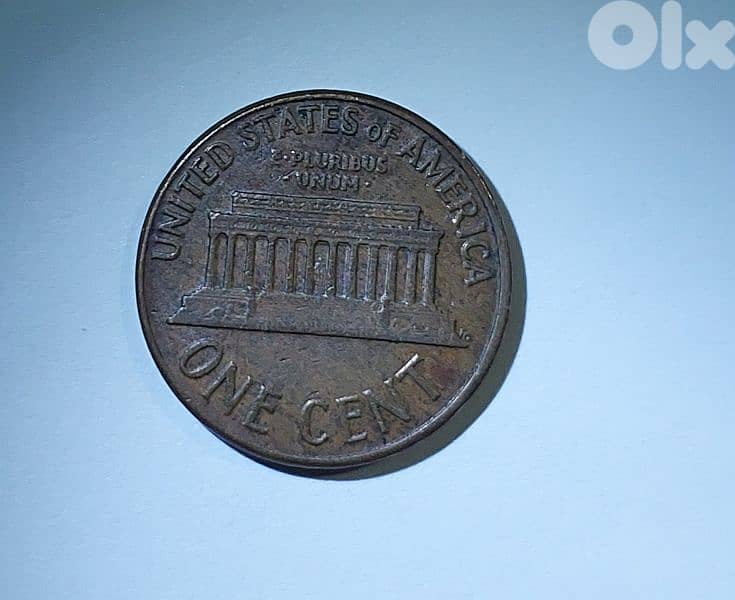 Error USA  penny one cent 1962 D The error is letter "L"sticked to Rim 1