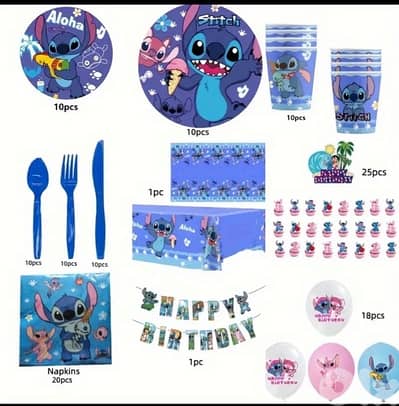 Stitch & Angel Birthday Decorations