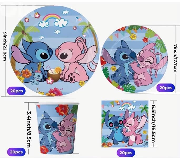 Stitch & Angel Birthday Decorations 9