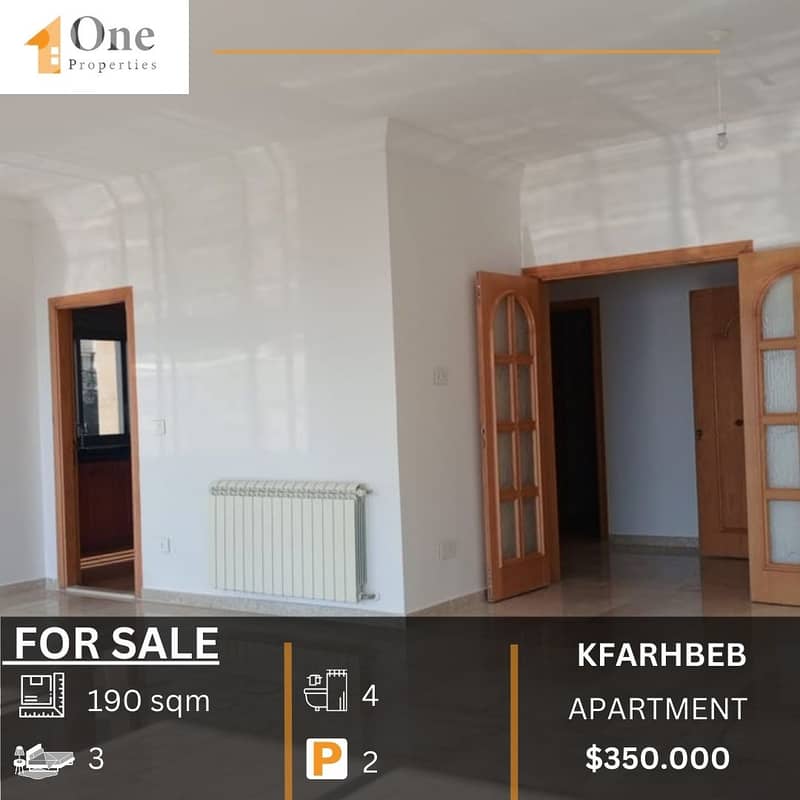 BRAND NEW APARTMENT FOR SALE IN KFARHBEB 0