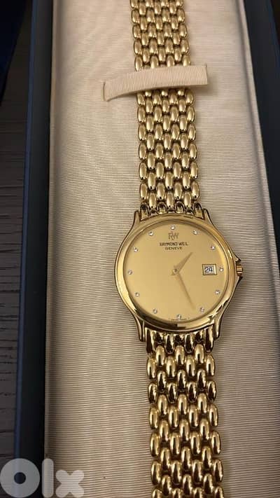 Gold Plated Raymond Well Fashion Watch