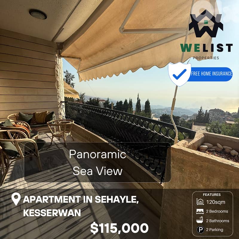 120sqm Apartment for sale in Sehayle, Kesserwan   REF: NW25JSS120118 0