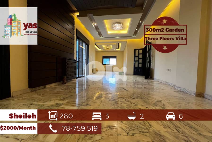 Sheileh 280m2 | Three Floors Villa | Furnished | Rent | Sea View | KS 0