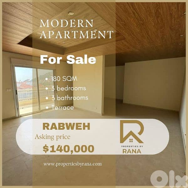 Apartment for sale Rabweh شقة للبيع في الربوة 0