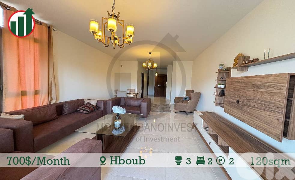 Fully Furnished and Brand new Apartment For Rent in Hboub !! 0