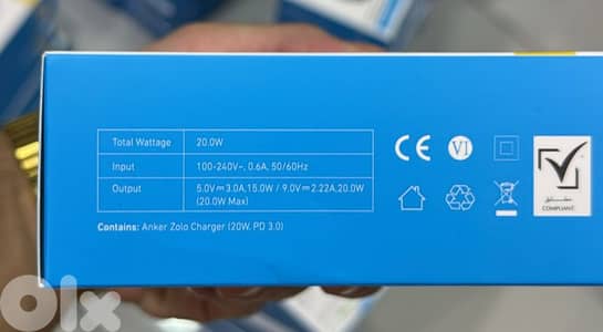 Anker zolo usb-c 20w 3pin black