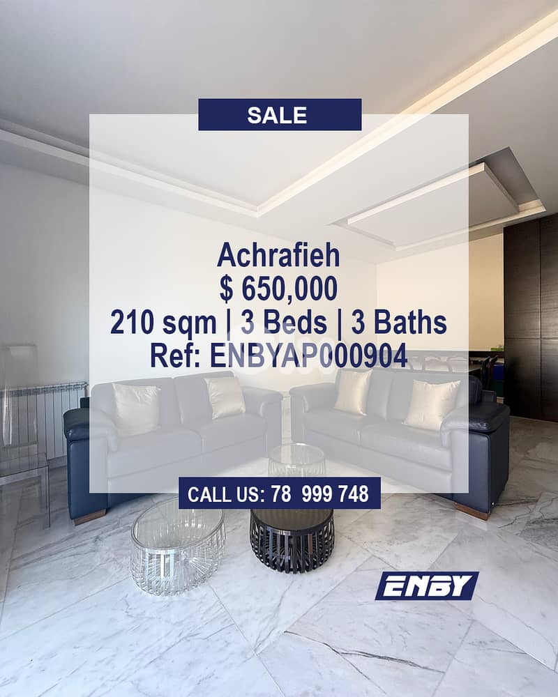 Apartment for Sale in Achrafieh | Unique Apartment | Calm neighrhood 0