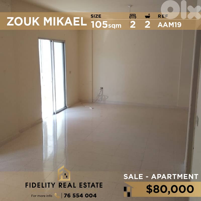 Apartment for sale in Zouk Mikael AAM19 شقة للبيع في زوق مكايل 0