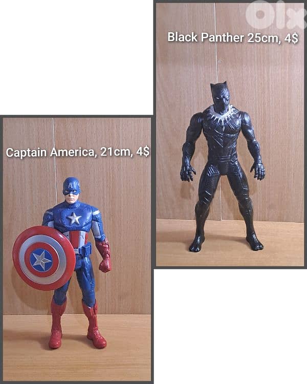 Superheroes figurine 30 cm. 15 and 10 cm , and Transformers big size 0