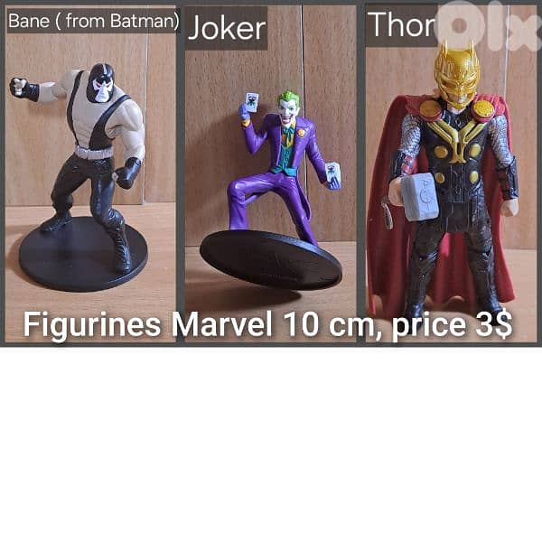 Superheroes figurine 30 cm. 15 and 10 cm , and Transformers big size 1