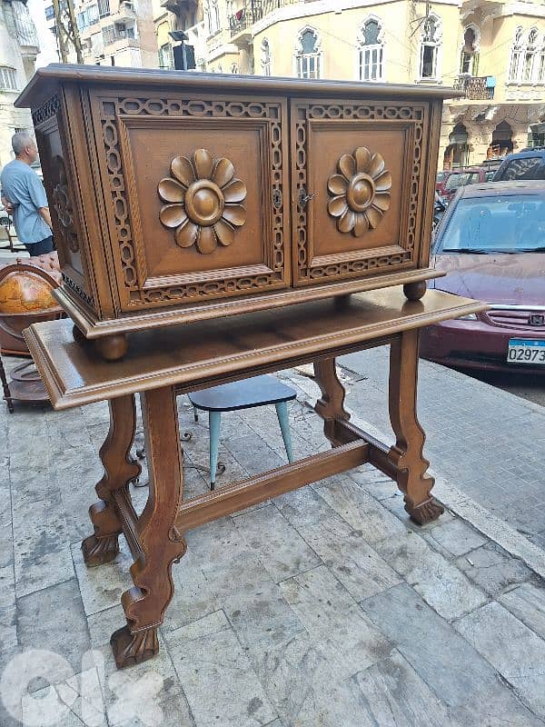 vintage closet bar unique pieces hand made wood massive 0