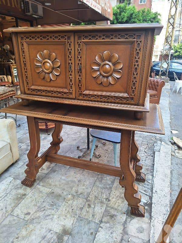 vintage closet bar unique pieces hand made wood massive 2
