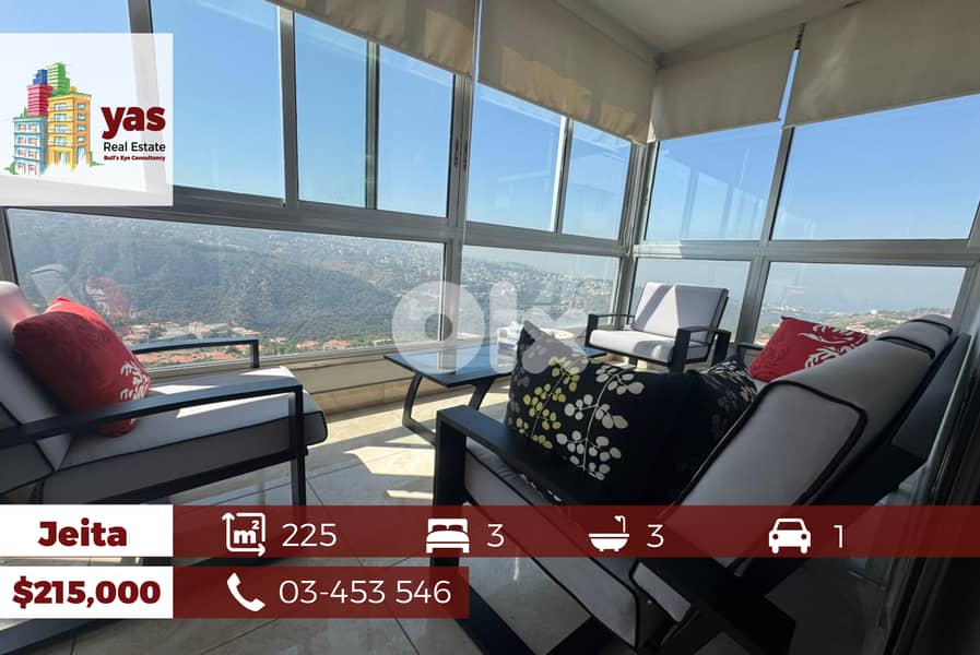 Jeita 225m2 | Mint Condition | Panoramic View | Prime Location | EL | 0