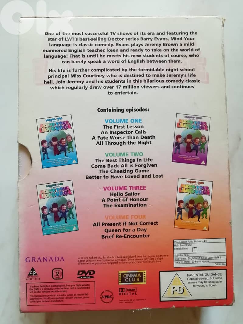 The Best Of Mind Your Language - Volume One To Four -4  DVDs box 5