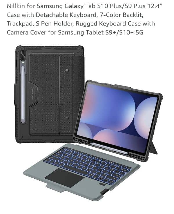 cover with keyboard  for Samsung tablet s9+ / s10+ 5