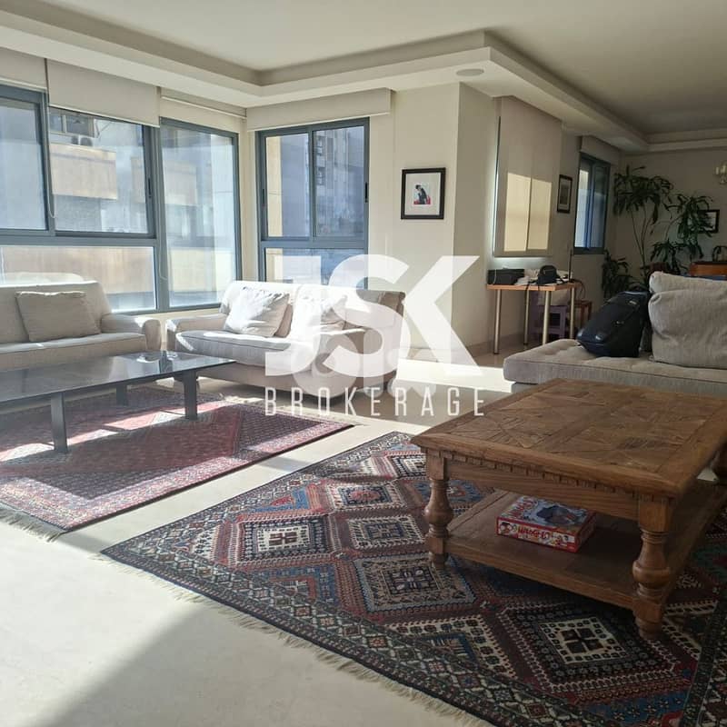 L18966 - Modern & Furnished 3-Bedroom Apartment For Rent in Sanayeh 0