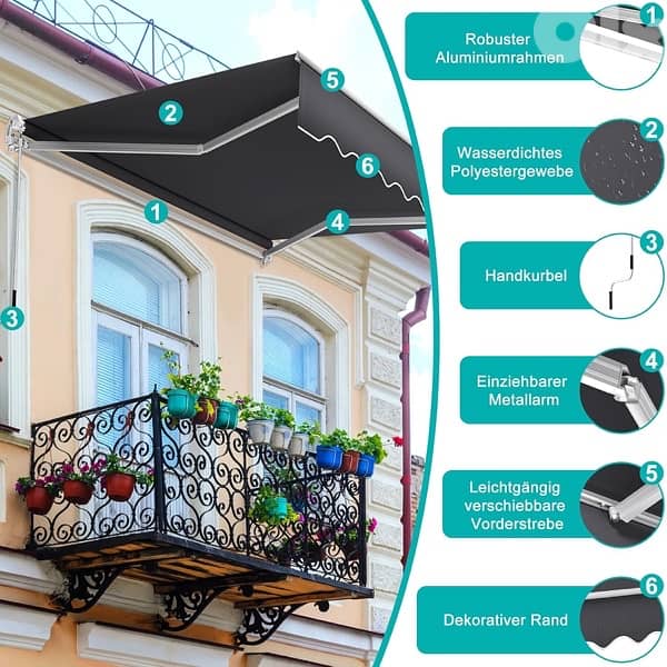 Aluminium Awning Clip-Awning Balcony Awning 1