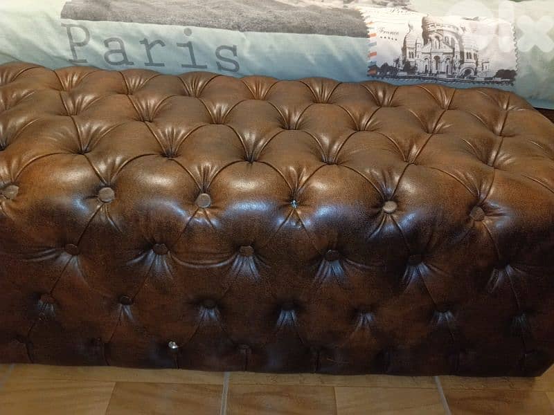 leather bench like new 0