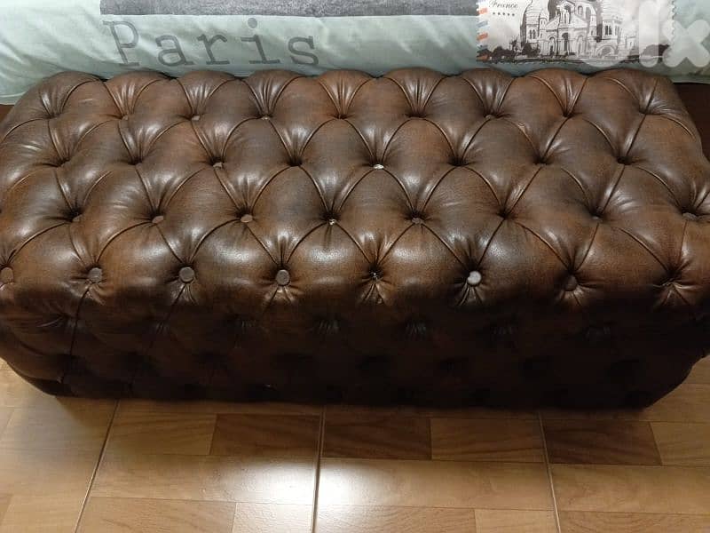 leather bench like new 1